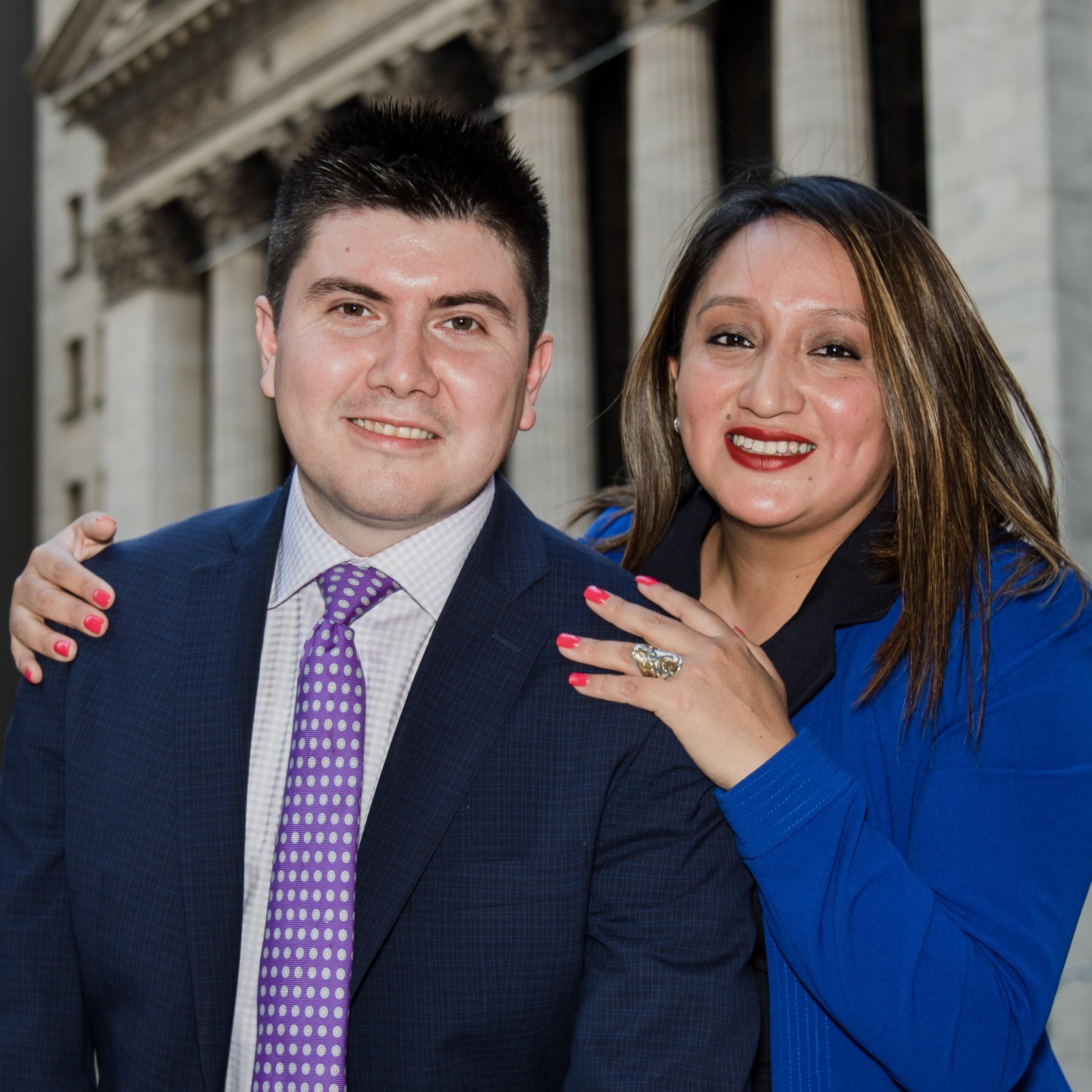 Sebastian and Jenny Rodriguez in Wall Street, New York, 2015